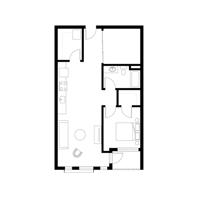 1 Bed+Den - D2 514 floor plan
